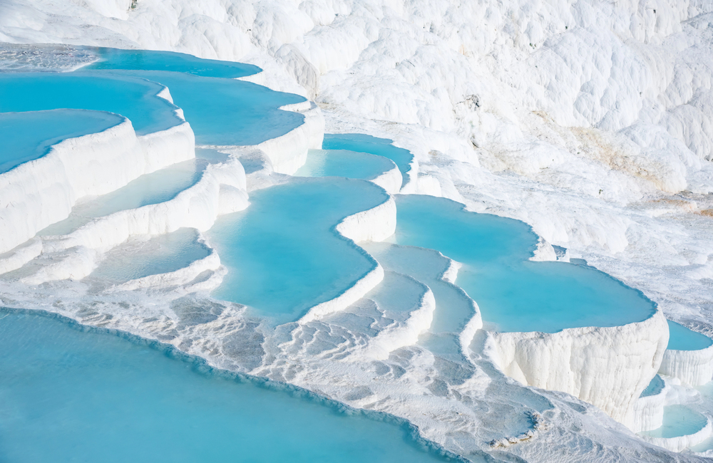 Pamukkale Pools During Sunset