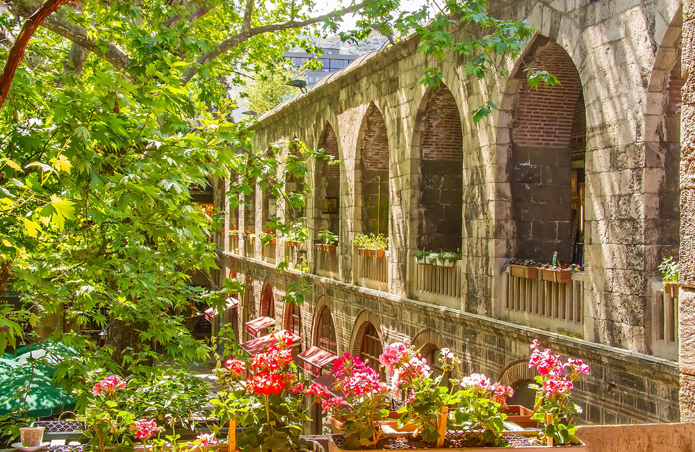 Traditional Ottoman Han in Bursa, Turkey