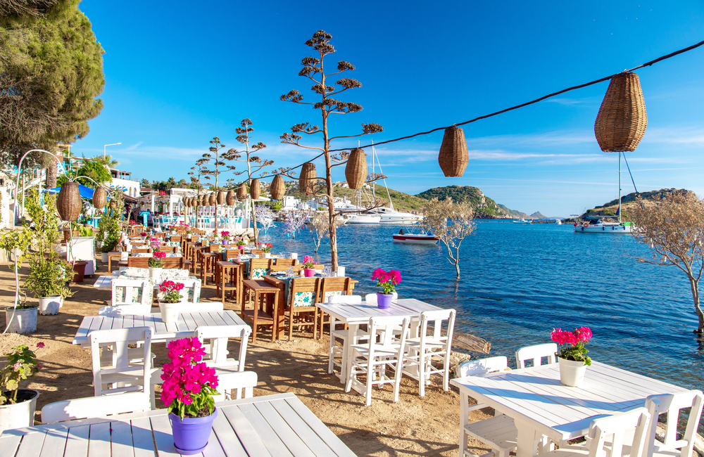 Seafront Restaurant in Bodrum by the Aegean Sea