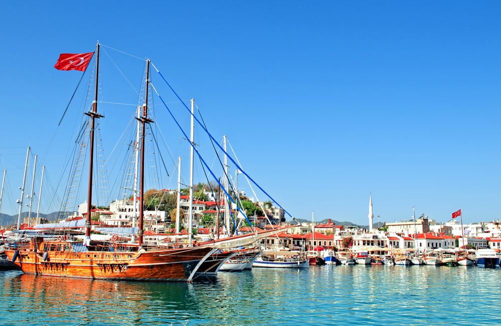 Sailing Yachts in Marmaris Bay, Turkey
