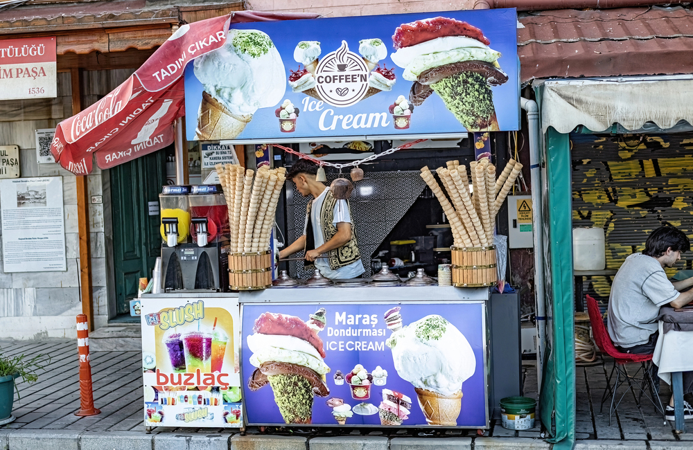 Traditional Turkish Ice Cream in Istanbul