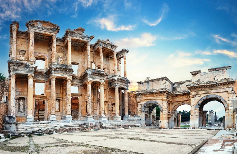 Celsus Library in Ephesus Ancient City