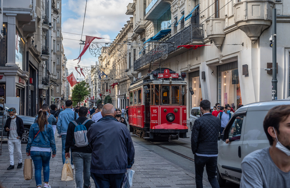 Taksim Square City Life Scene