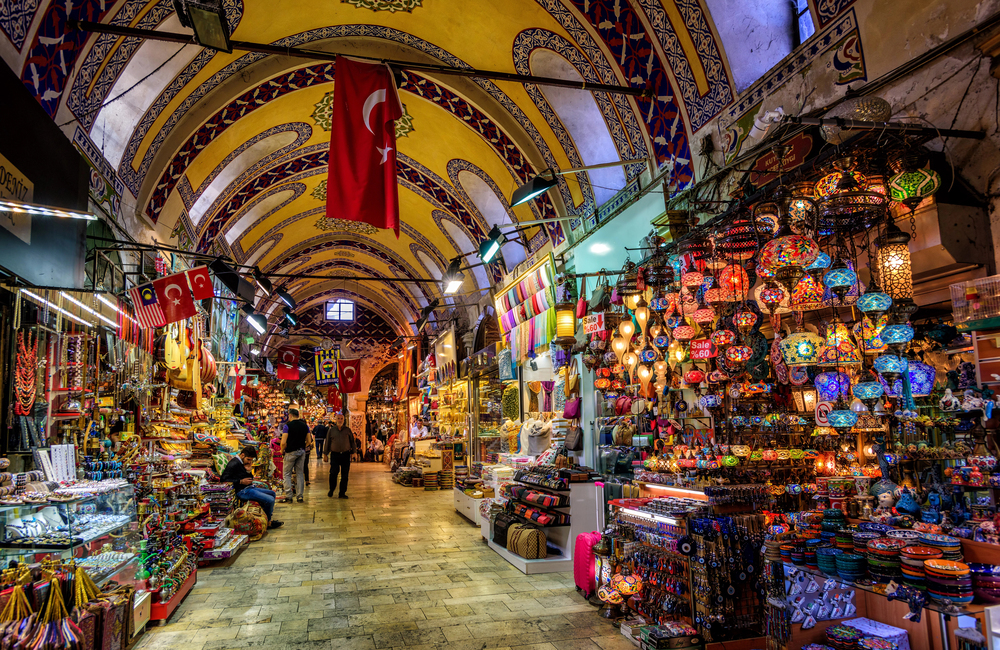 Colorful Lantern Displays in Grand Bazaar