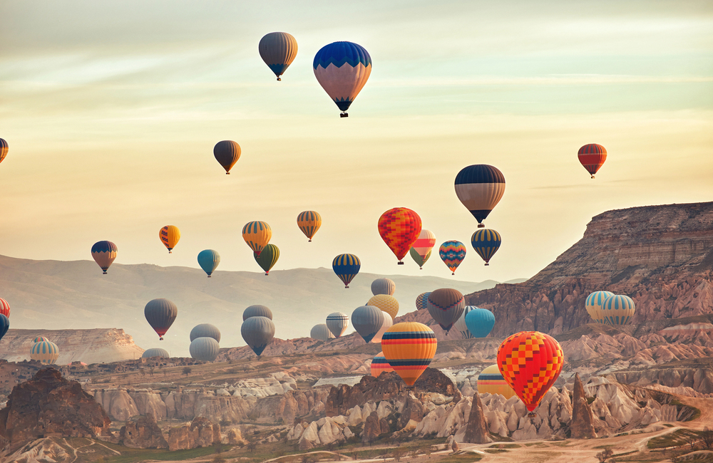 Colorful Balloons Soaring Above Cappadocia