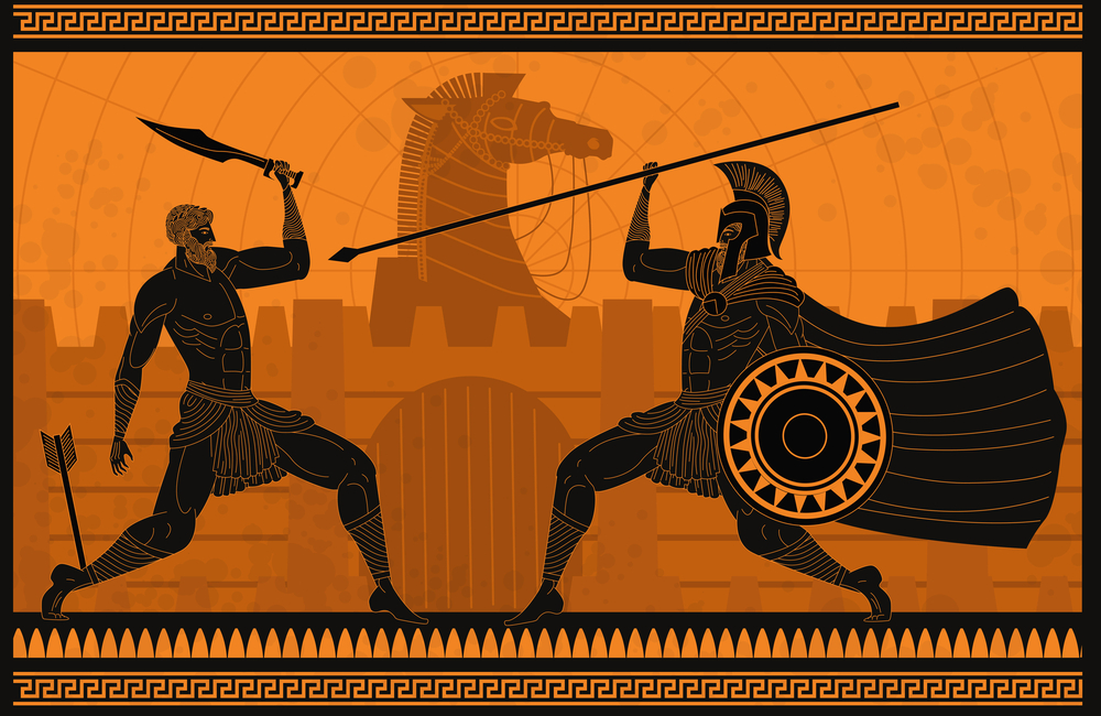 Trojan War Soldiers in Symbolic Ancient Art