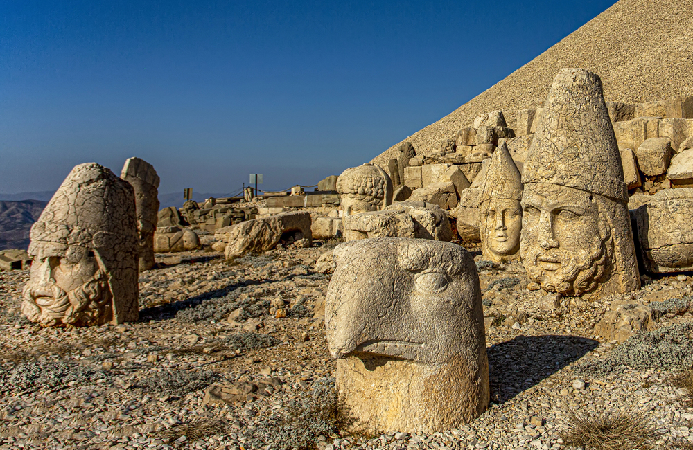 Stone Heads of Kings on Mount Nemrut, Turkey
