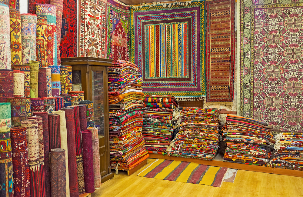 Traditional Carpet and Kilim Store Display