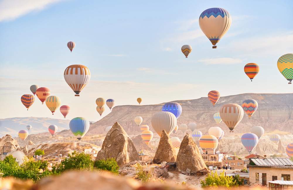 Colorful Hot Air Balloons Over Cappadocia