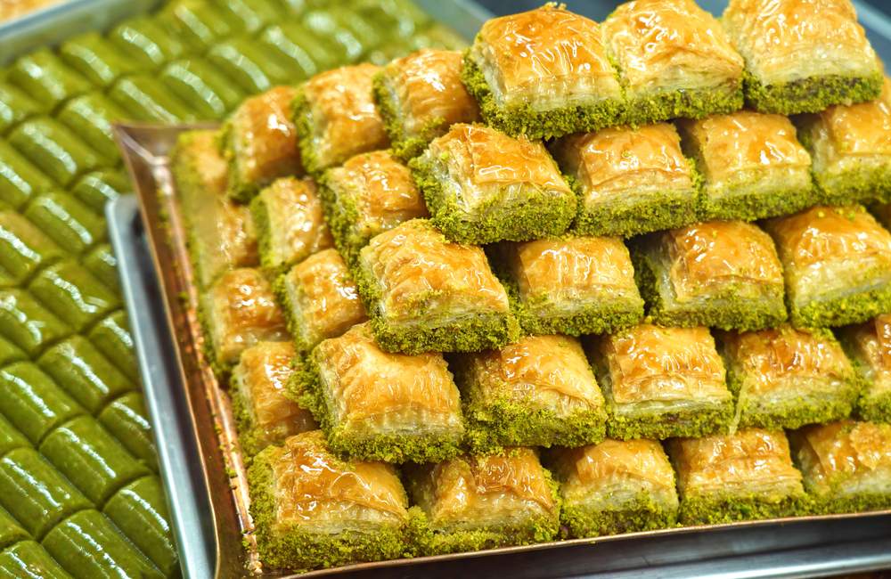 Authentic Turkish Baklava with Pistachios