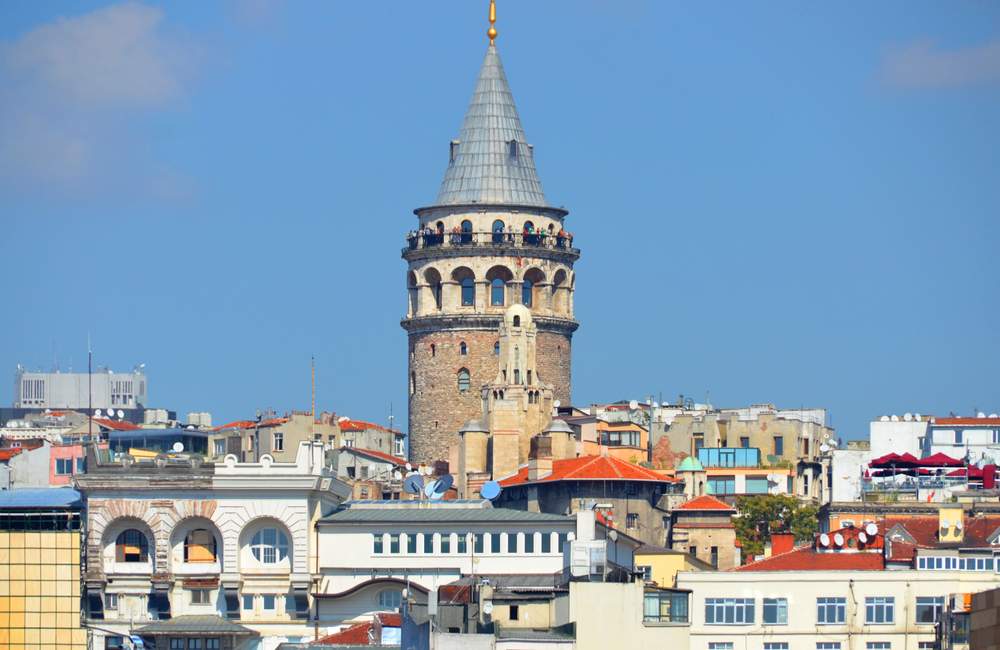 Istanbul Skyline Featuring Iconic Galata Tower