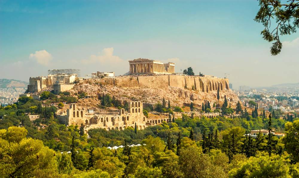 Panoramic View of Athens and Acropolis Hill 