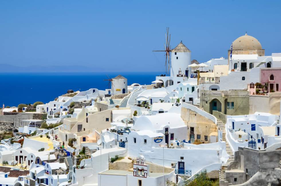 Charming Streets of Santorini Greece Oia Village 