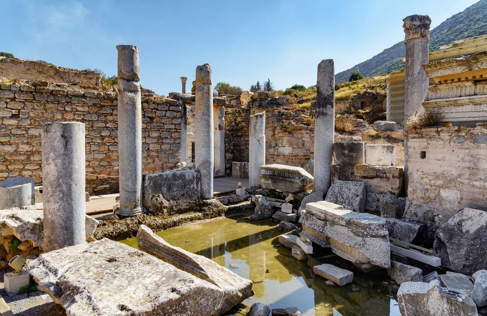Ephesus Ancient Ruins Landscape View