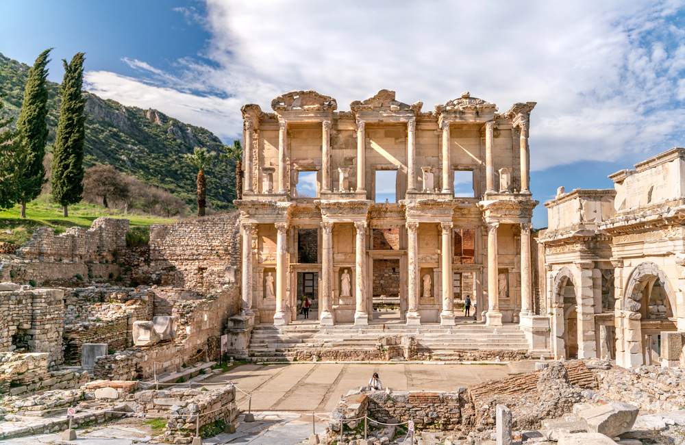 Ephesus Celsus Library Ancient Roman Architecture View 