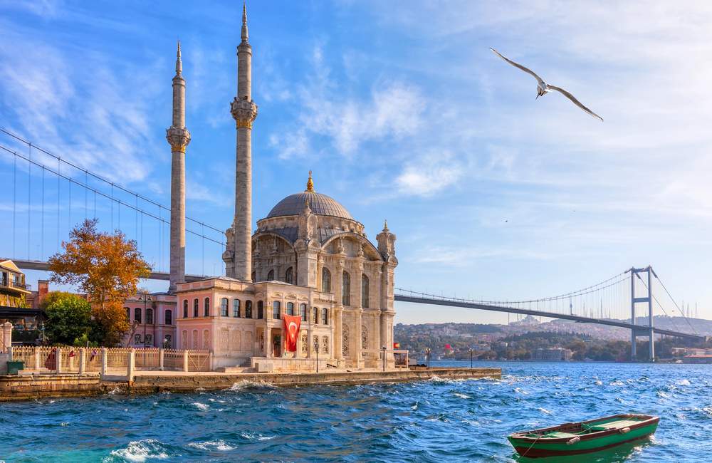 Ortaköy Mosque Reflection on Istanbul Bosphorus