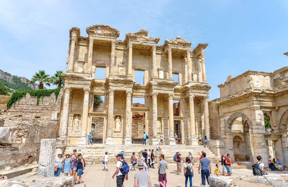 Ephesus Turkey Celsus Library Ancient Civilization Site 