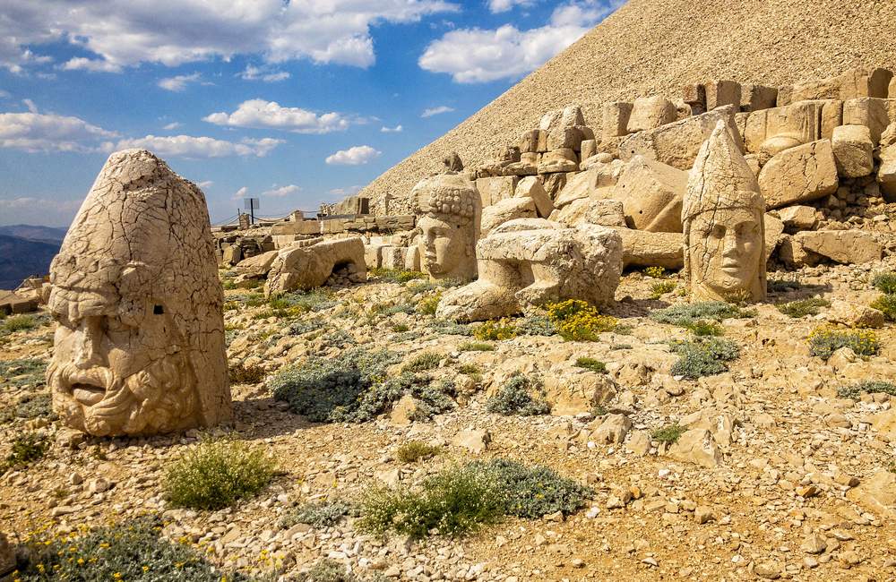 Sunrise Over Mount Nemrut Royal Stone Heads