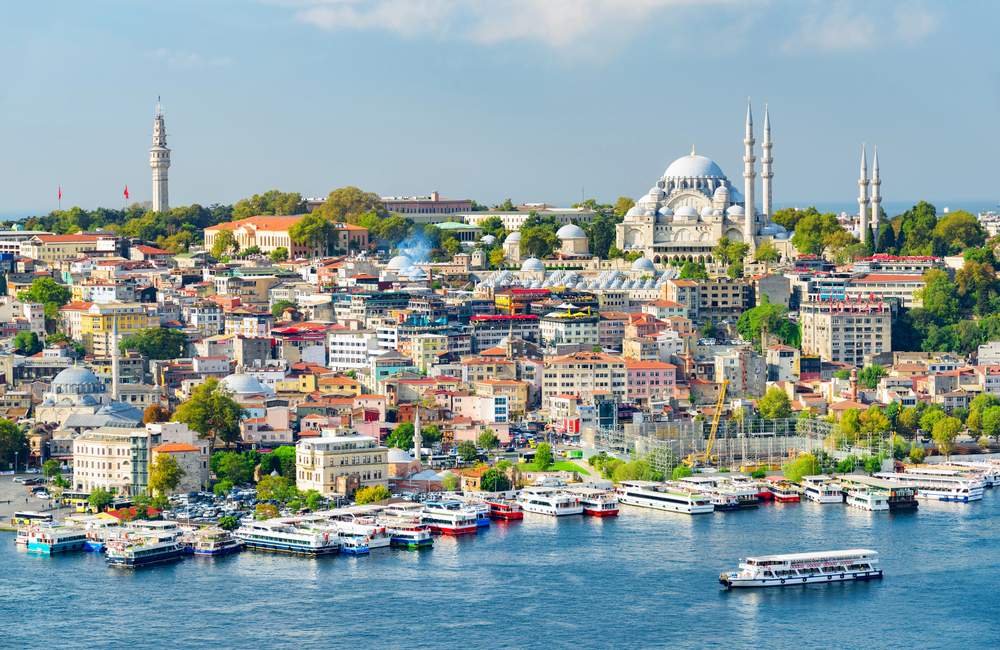 Suleymaniye Mosque and Istanbul old city view